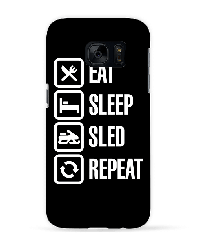 Case 3D Samsung Galaxy S7 Eat, sleep, sled, repeat by LaundryFactory