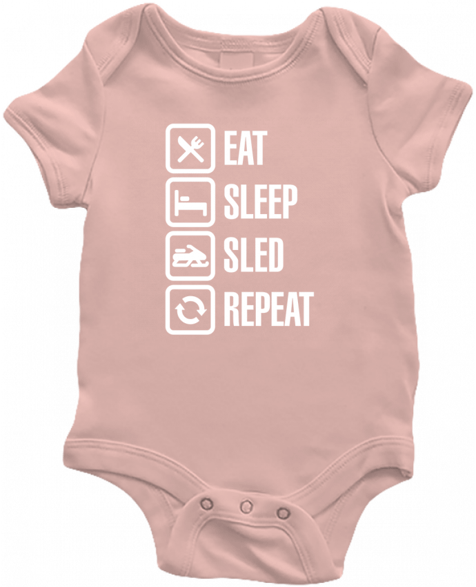 Body bébé Eat, sleep, sled, repeat par LaundryFactory