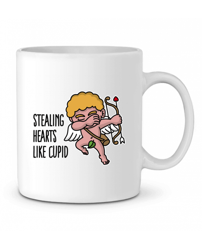 Ceramic Mug Stealing hearts like cupid by LaundryFactory
