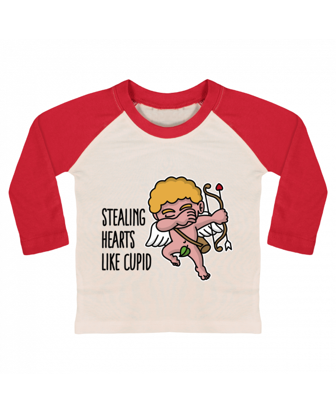 Tee-shirt Bébé Baseball ML Stealing hearts like cupid par LaundryFactory