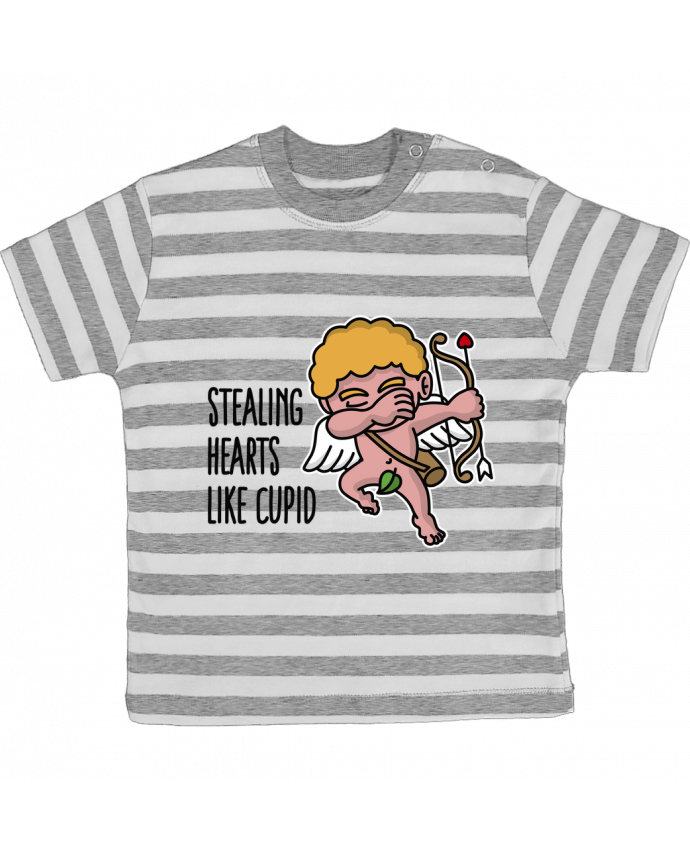 T-shirt baby with stripes Stealing hearts like cupid by LaundryFactory