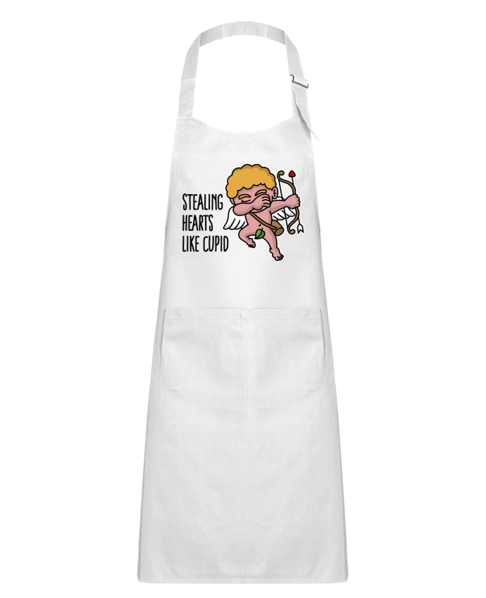 Kids chef pocket apron Stealing hearts like cupid by LaundryFactory