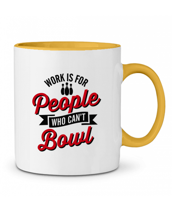 Two-tone Ceramic Mug Work is for people who can't bowl LaundryFactory