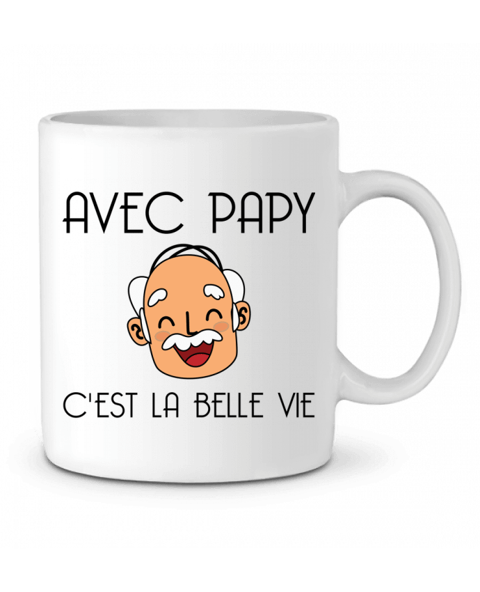 Ceramic Mug Avec papy c'est la belle vie ! by tunetoo