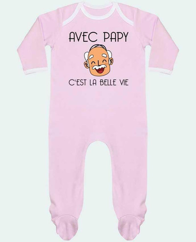 Body Pyjama Bébé Avec papy c'est la belle vie ! par tunetoo