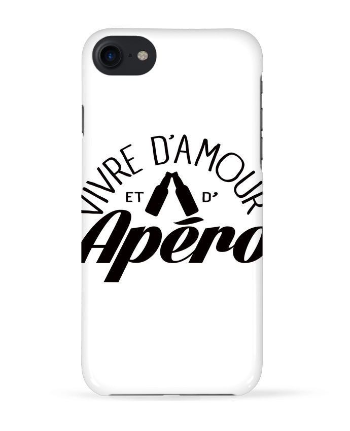 Case 3D iPhone 7 Vivre d'Amour et d'Apéro de Freeyourshirt.com