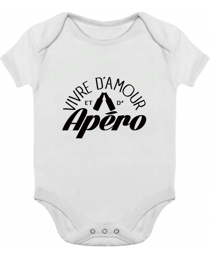 Baby Body Contrast Vivre d'Amour et d'Apéro by Freeyourshirt.com