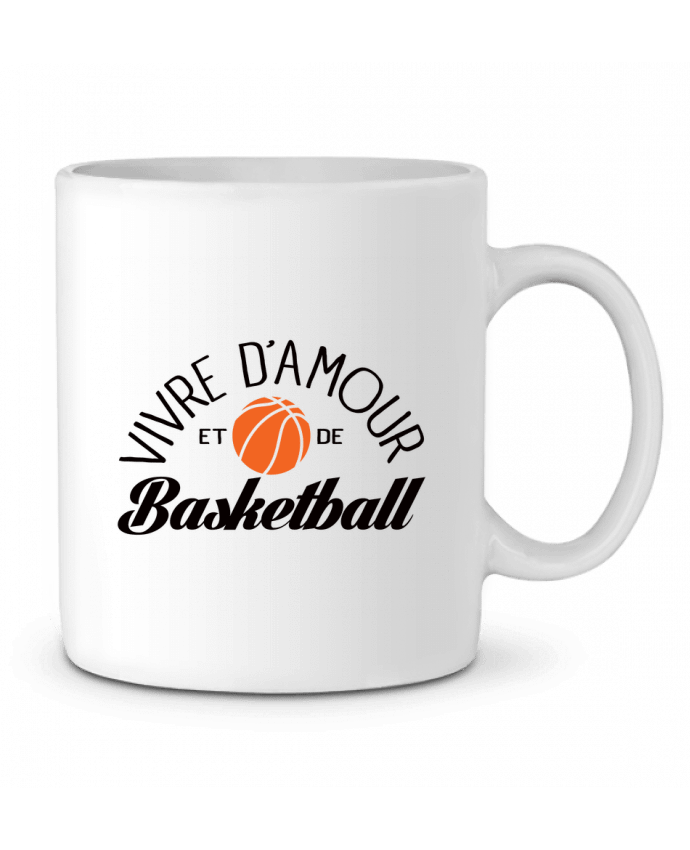 Ceramic Mug Vivre d'Amour et de Basketball by Freeyourshirt.com