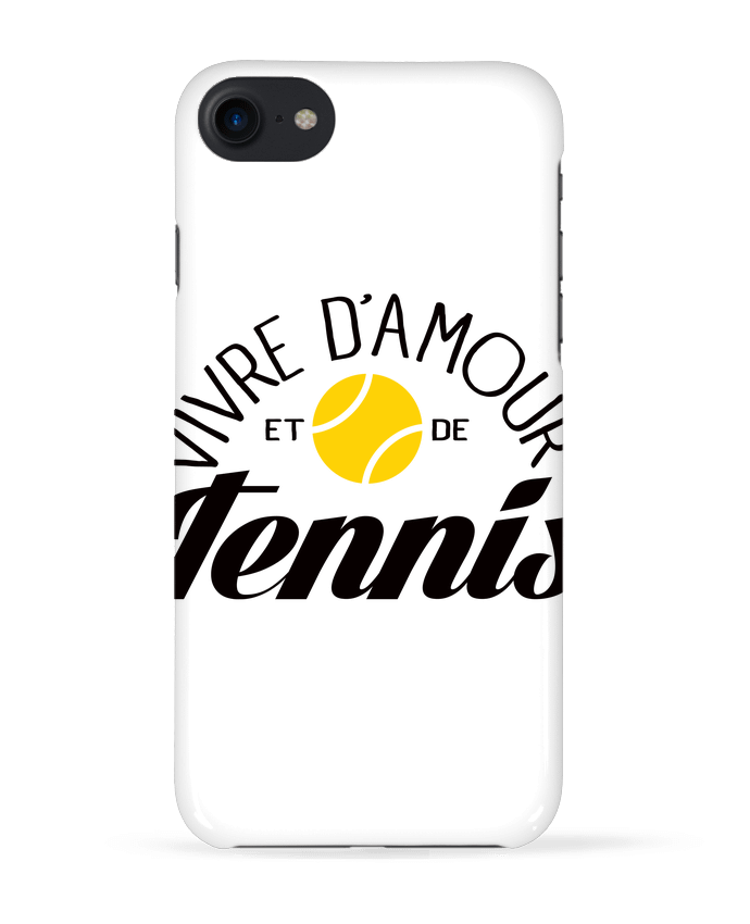 COQUE 3D Iphone 7 Vivre d'Amour et de Tennis de Freeyourshirt.com