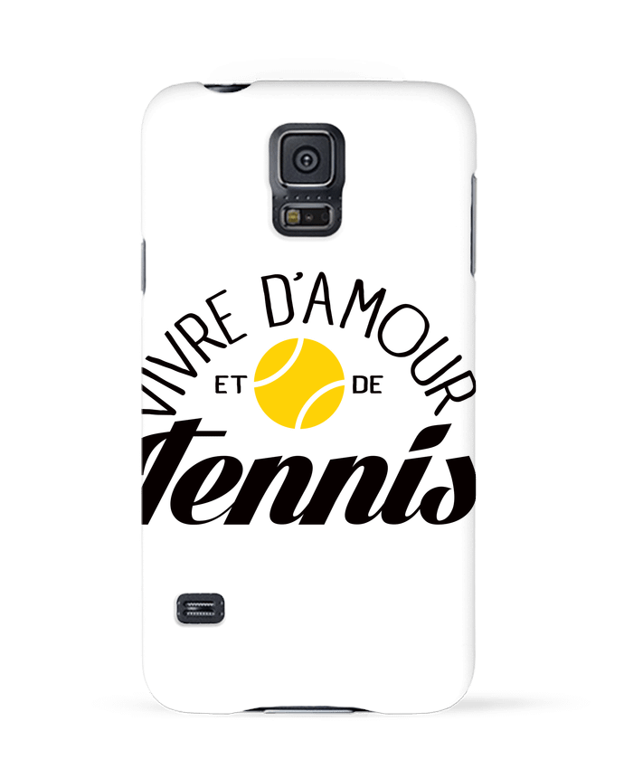 Coque Samsung Galaxy S5 Vivre d'Amour et de Tennis par Freeyourshirt.com