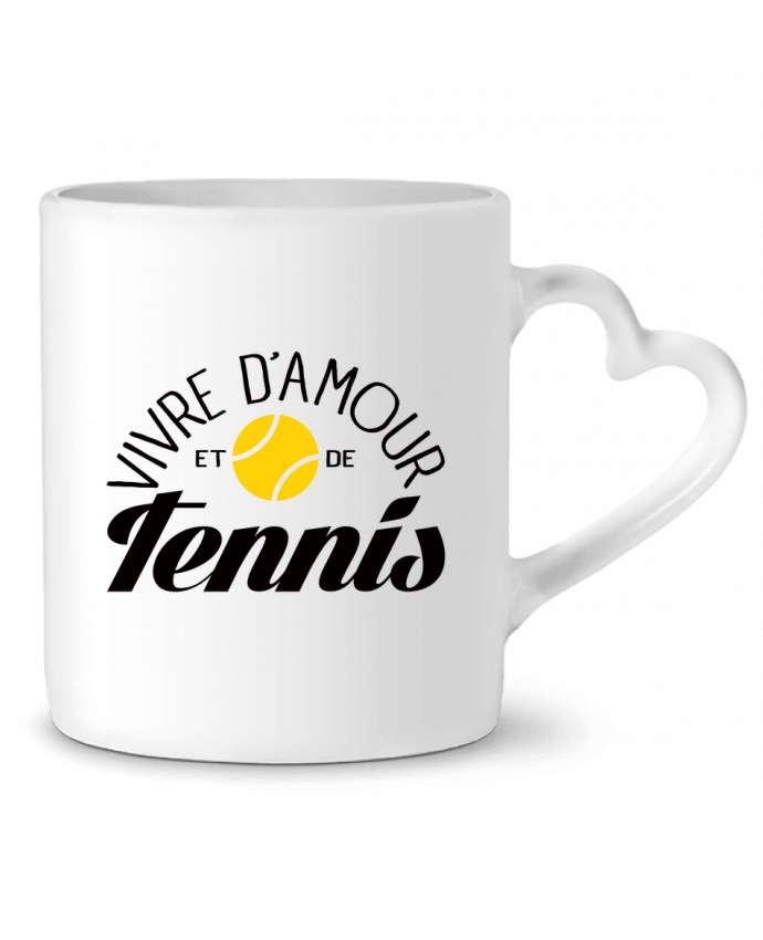 Mug Heart Vivre d'Amour et de Tennis by Freeyourshirt.com