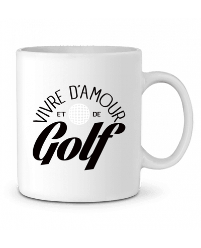 Mug  Vivre d'Amour et de Golf par Freeyourshirt.com
