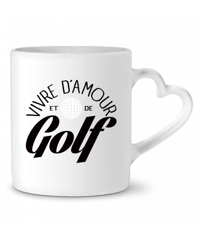 Mug Heart Vivre d'Amour et de Golf by Freeyourshirt.com
