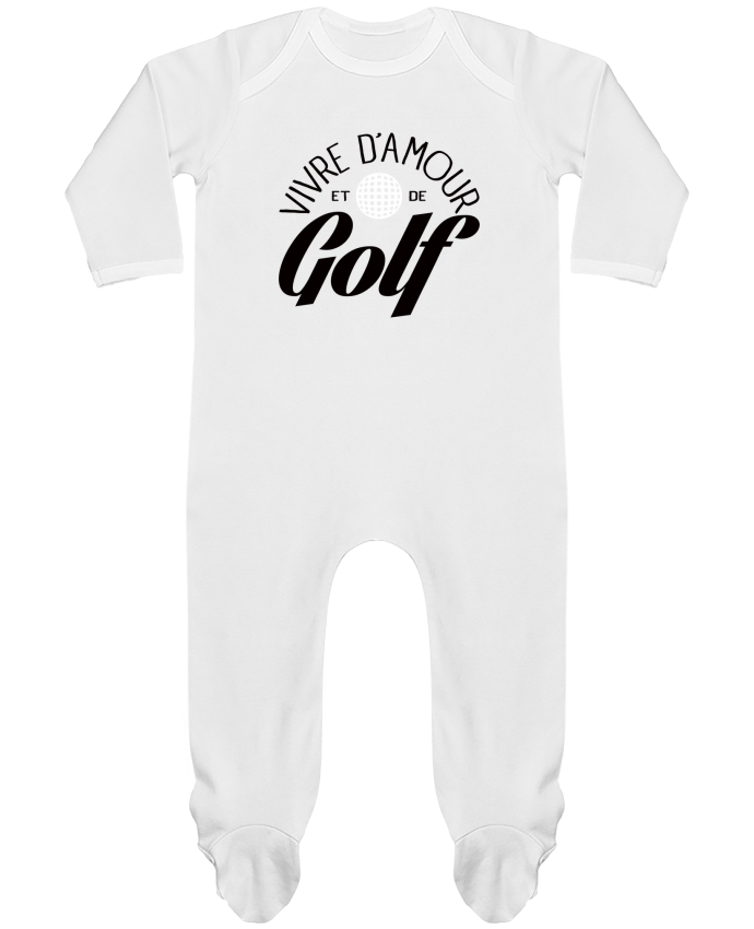 Body Pyjama Bébé Vivre d'Amour et de Golf par Freeyourshirt.com