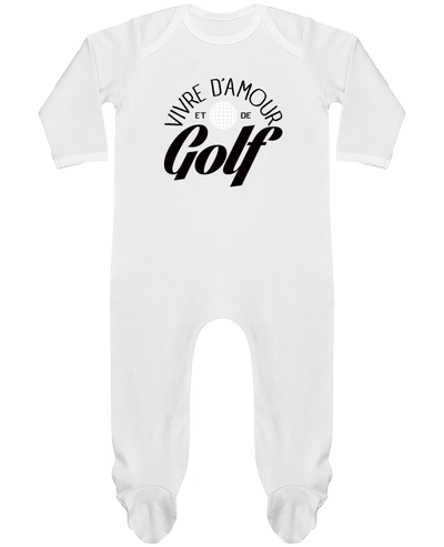 Body Pyjama Bébé Vivre d'Amour et de Golf par Freeyourshirt.com