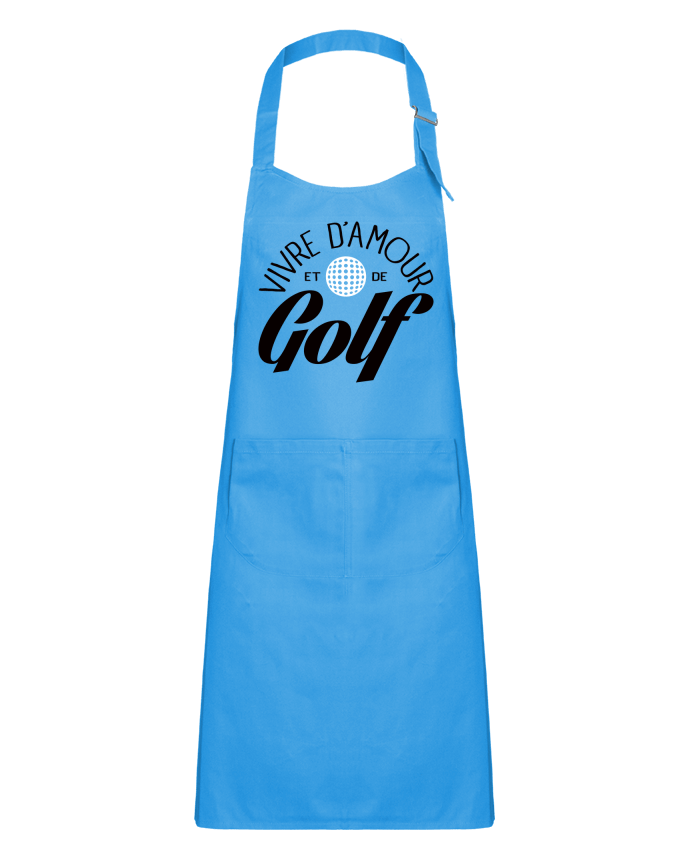 Kids chef pocket apron Vivre d'Amour et de Golf by Freeyourshirt.com