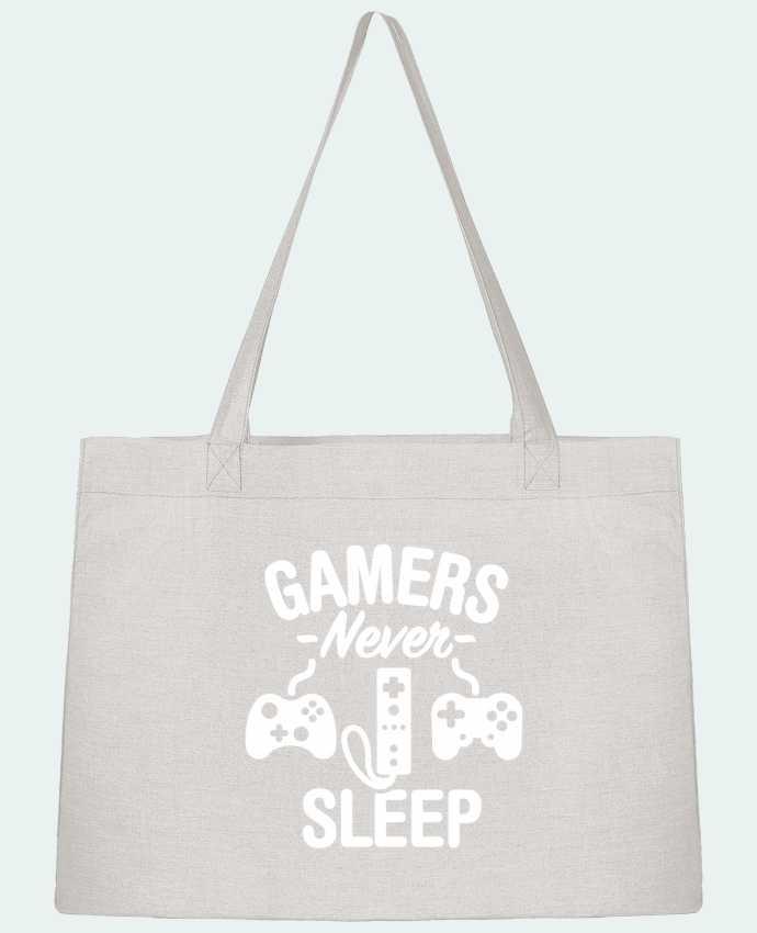 Shopping tote bag Stanley Stella Gamers never sleep by LaundryFactory