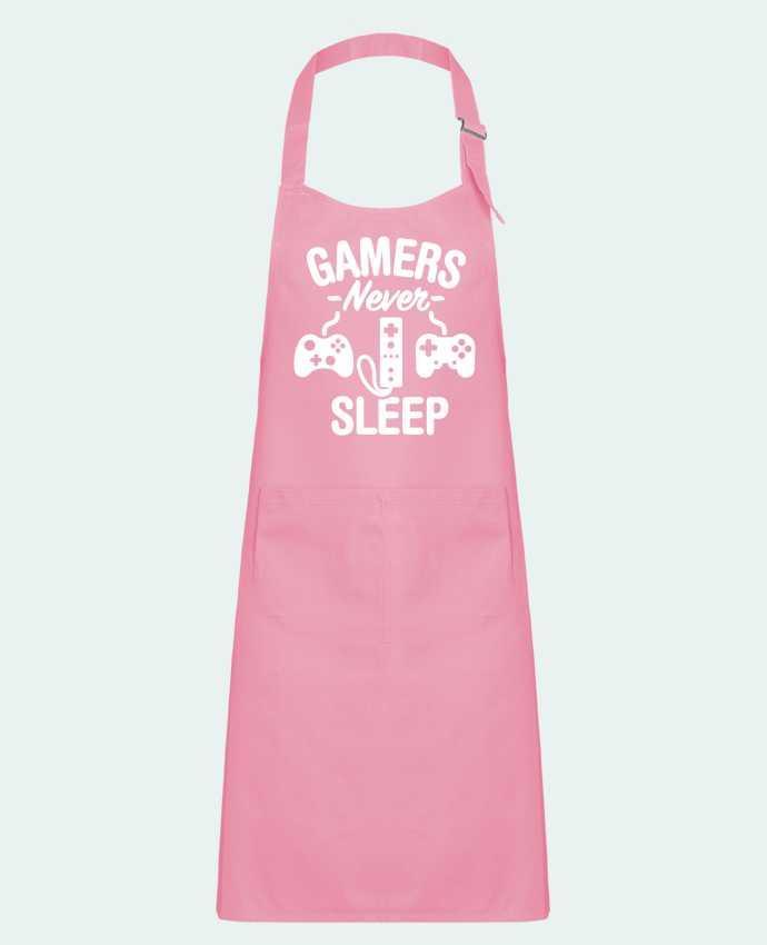Kids chef pocket apron Gamers never sleep by LaundryFactory