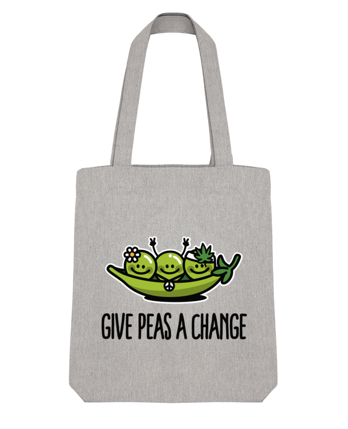 Tote Bag Stanley Stella Give peas a change par LaundryFactory 