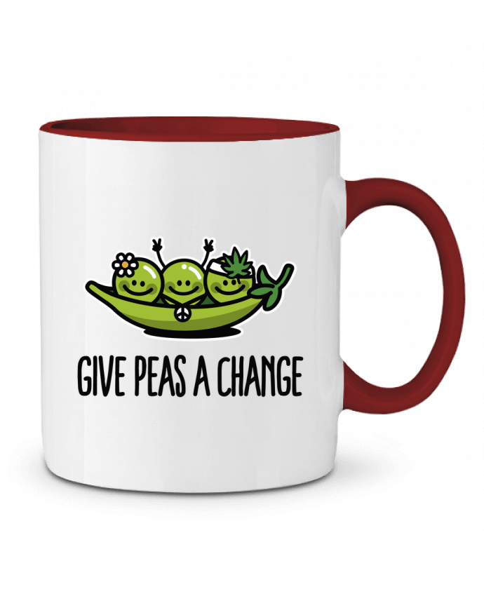 Mug bicolore Give peas a change LaundryFactory