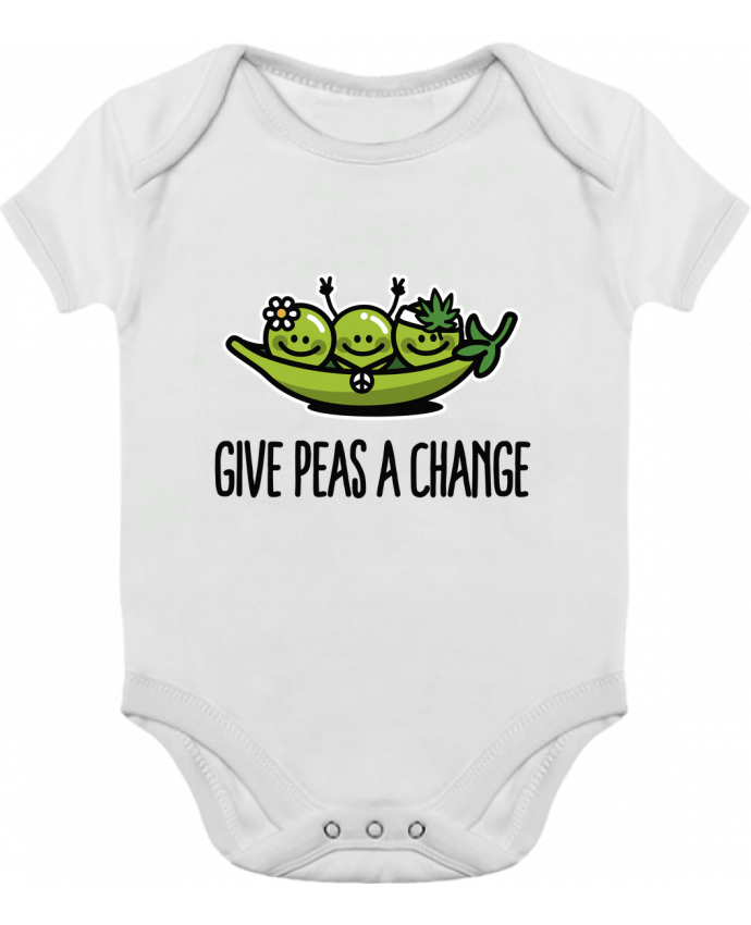 Baby Body Contrast Give peas a change by LaundryFactory