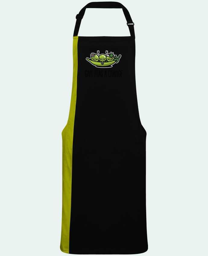 Two-tone long Apron Give peas a change by  LaundryFactory