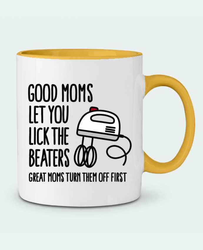 Taza Cerámica Bicolor Good moms let you lick the beaters LaundryFactory