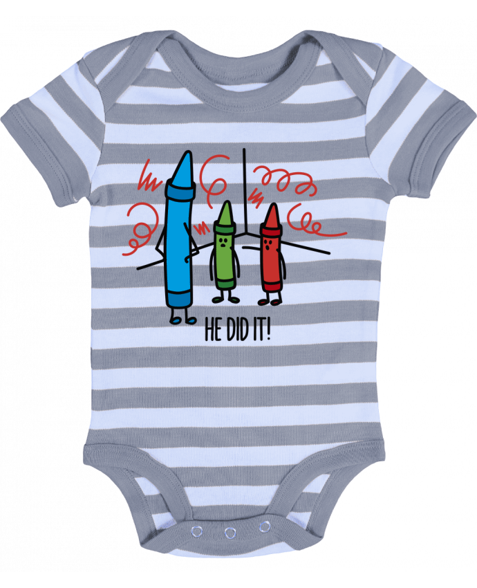 Baby Body striped He did it - LaundryFactory