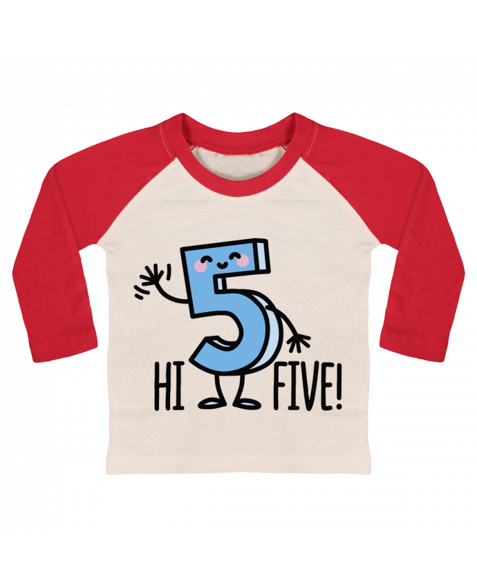 Tee-shirt Bébé Baseball ML Hi five par LaundryFactory