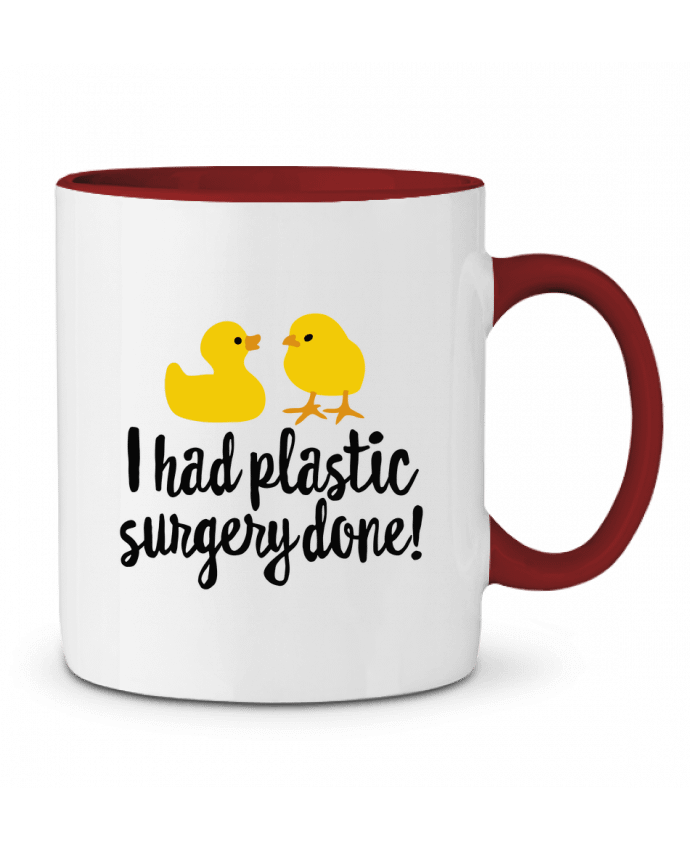 Mug bicolore I had plastic surgery done LaundryFactory