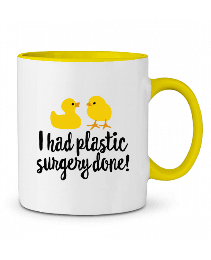 Mug bicolore I had plastic surgery done LaundryFactory