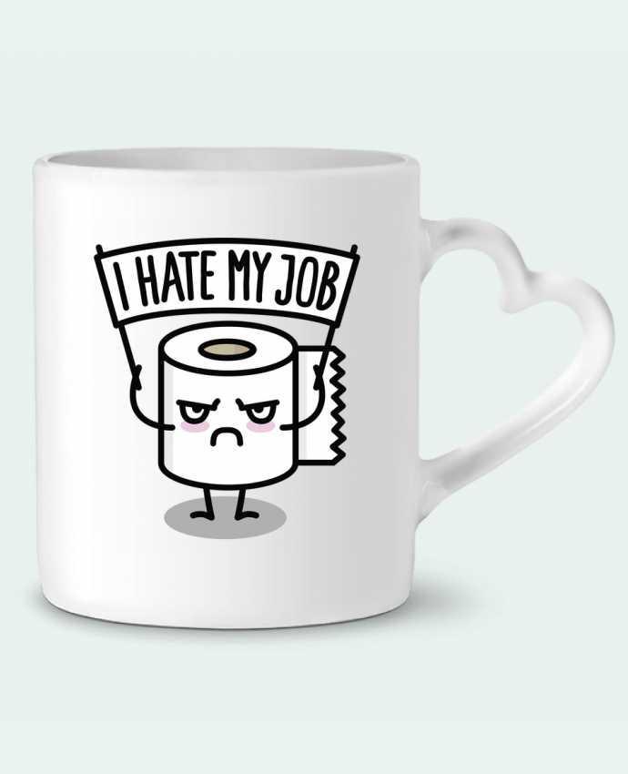 Mug coeur I hate my job par LaundryFactory