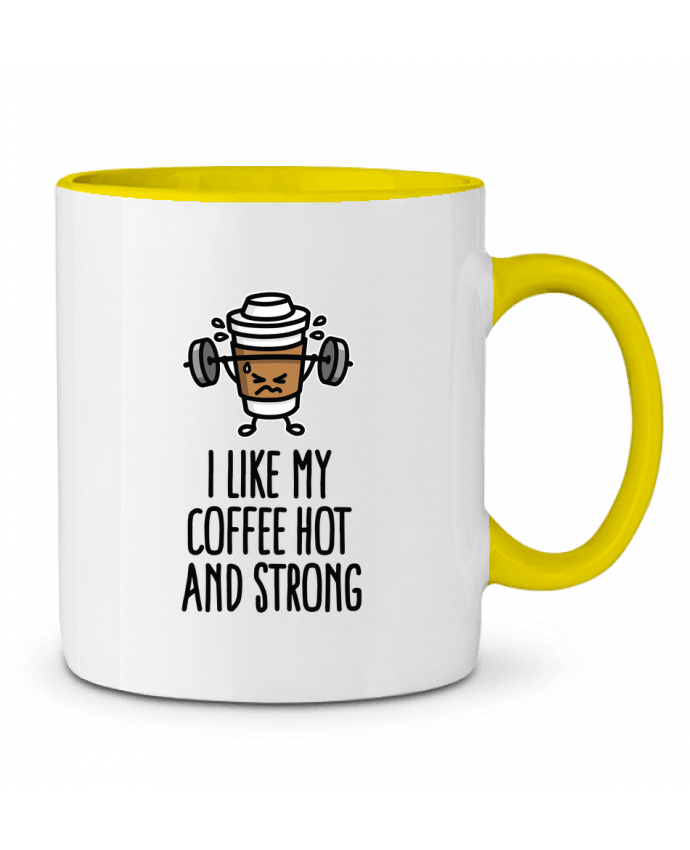 Taza Cerámica Bicolor I like my coffee hot and strong LaundryFactory