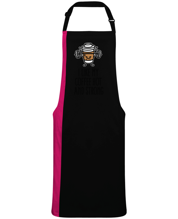 Two-tone long Apron I like my coffee hot and strong by  LaundryFactory