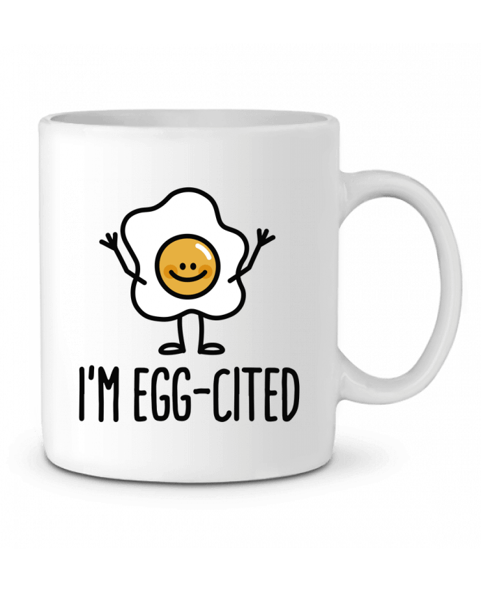 Ceramic Mug I'm egg-cited by LaundryFactory