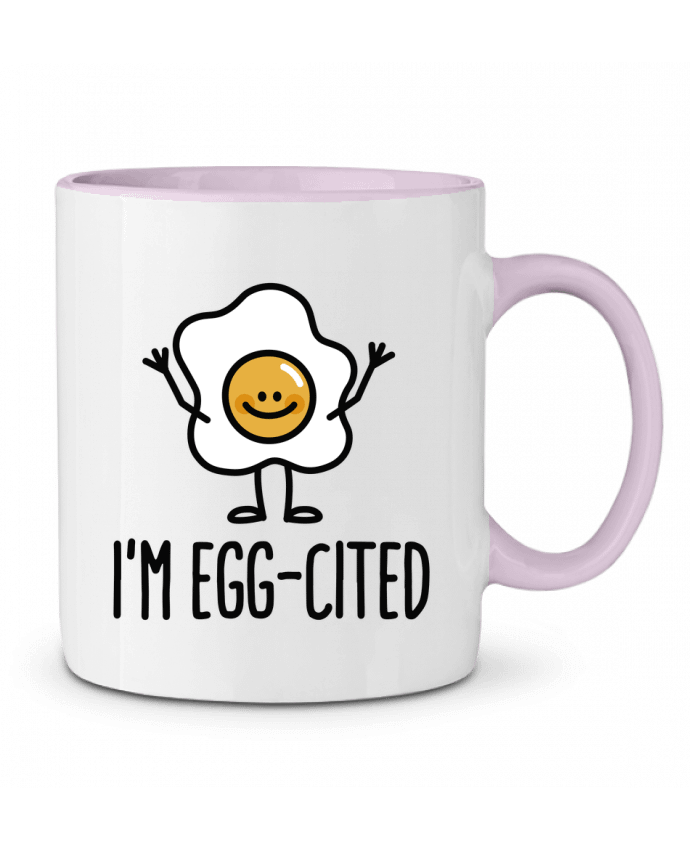 Two-tone Ceramic Mug I'm egg-cited LaundryFactory