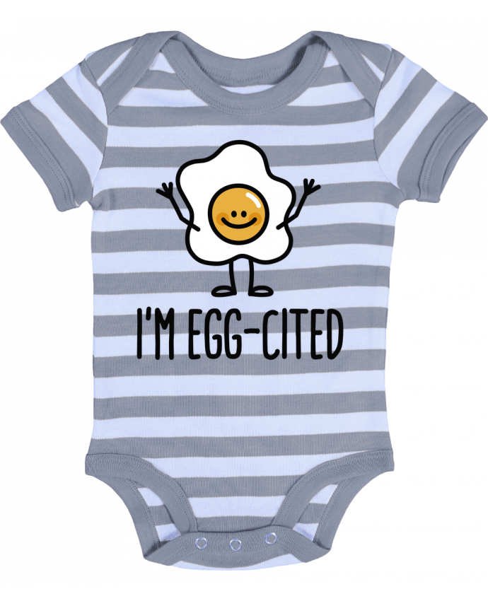 Baby Body striped I'm egg-cited - LaundryFactory