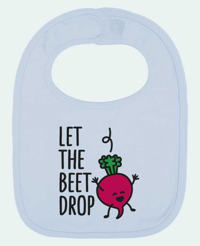 Baby Bib plain and contrast Let the beet drop by LaundryFactory