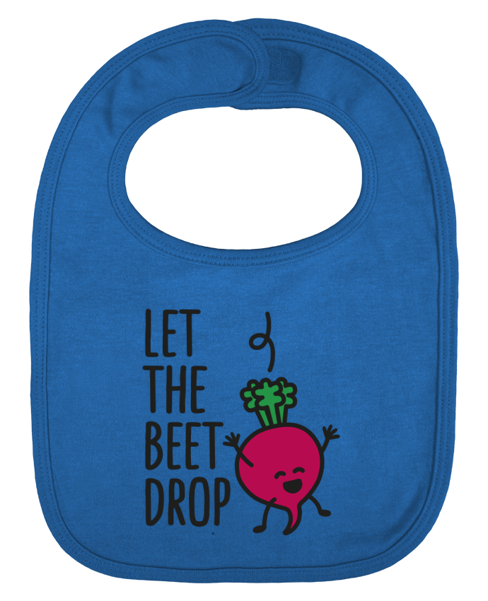 Baby Bib plain and contrast Let the beet drop by LaundryFactory