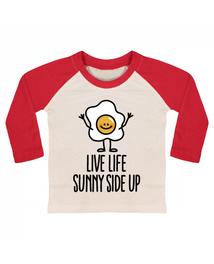 Tee-shirt Bébé Baseball ML Live life sunny side up par LaundryFactory