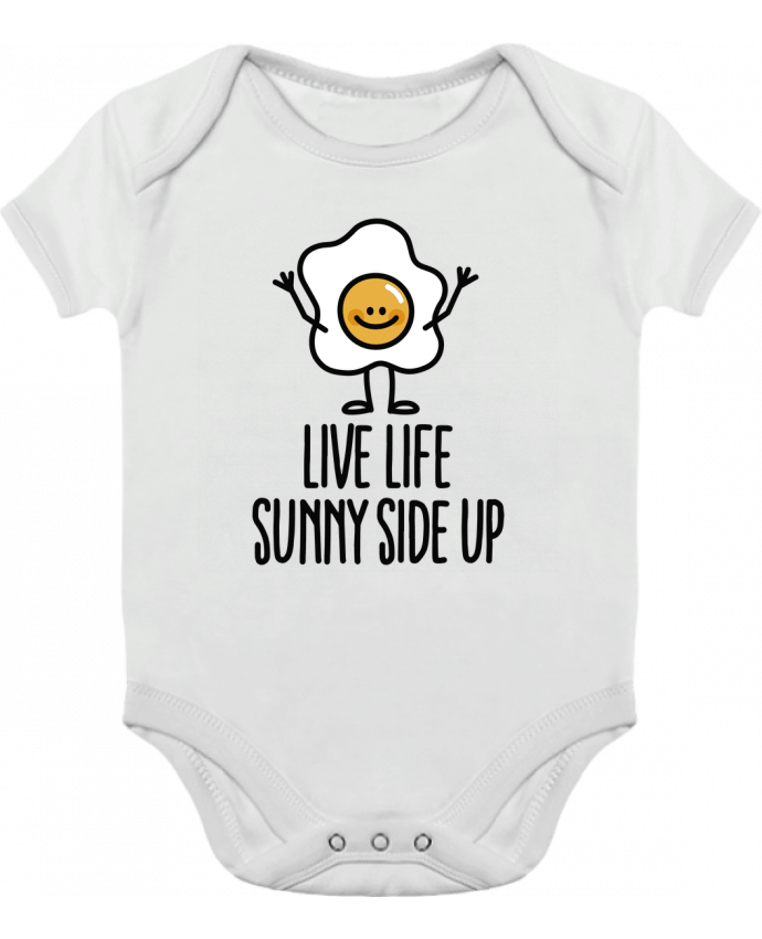 Body bébé manches contrastées Live life sunny side up par LaundryFactory