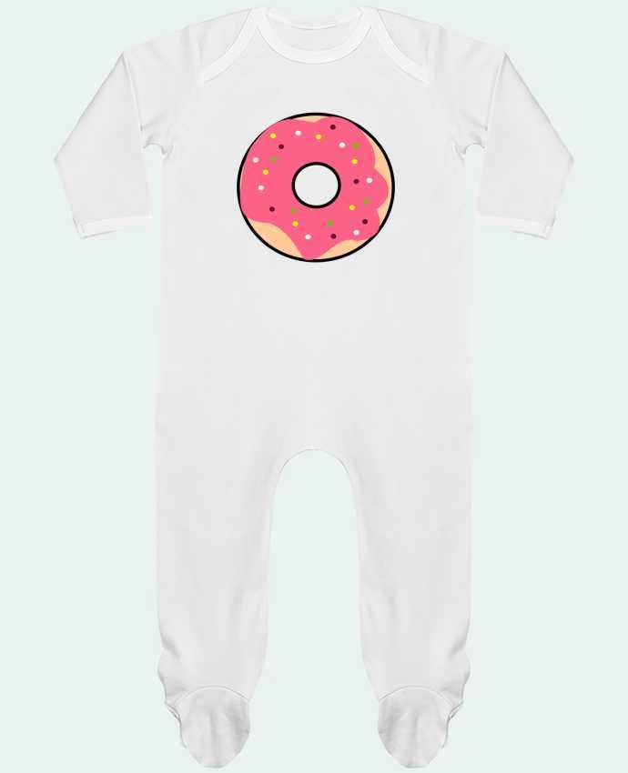 Baby Sleeper long sleeves Contrast Donut Rose by k-créatif