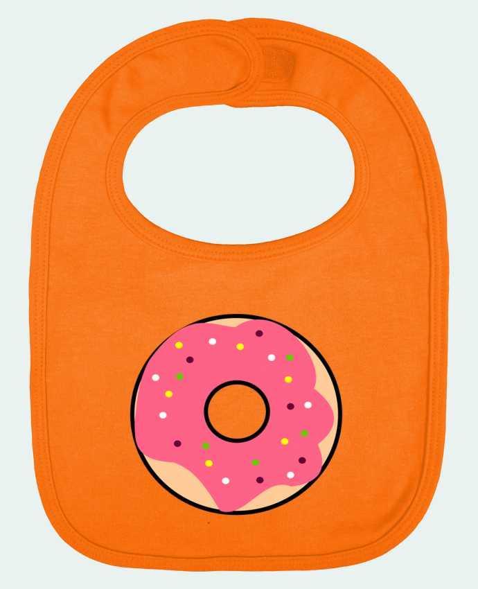 Bavoir bébé uni Donut Rose par k-créatif
