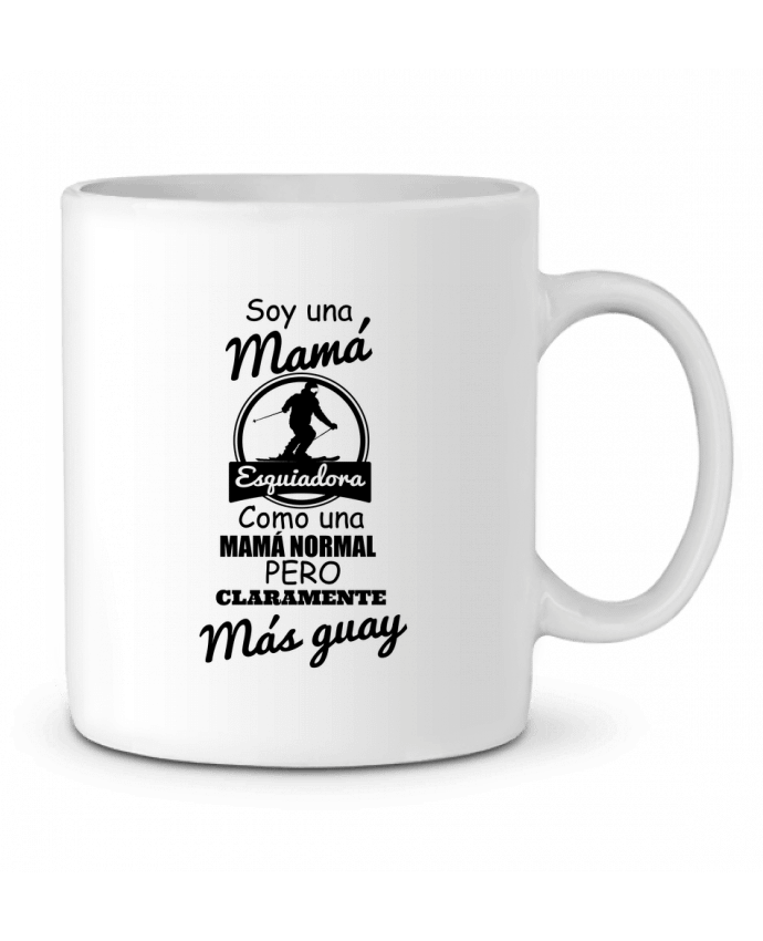 Taza Cerámica Mamá esquiadora por tunetoo