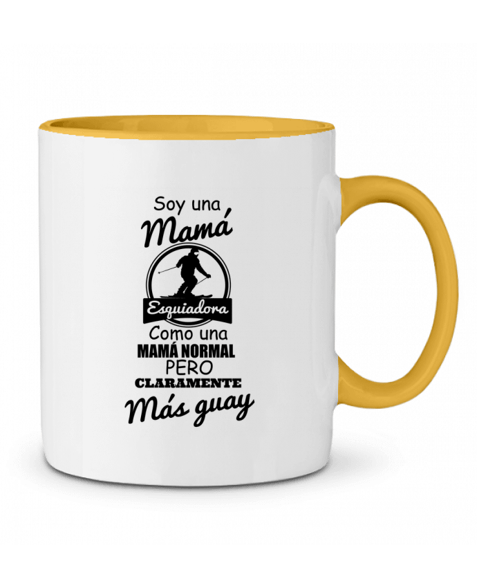 Mug bicolore Mamá esquiadora tunetoo