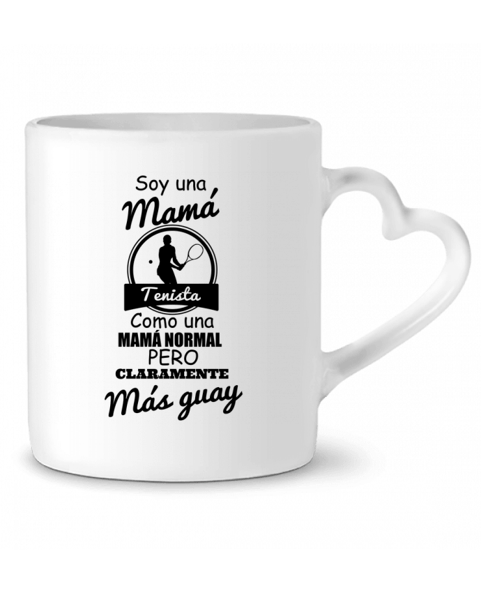 Mug coeur Mamá tenista par tunetoo