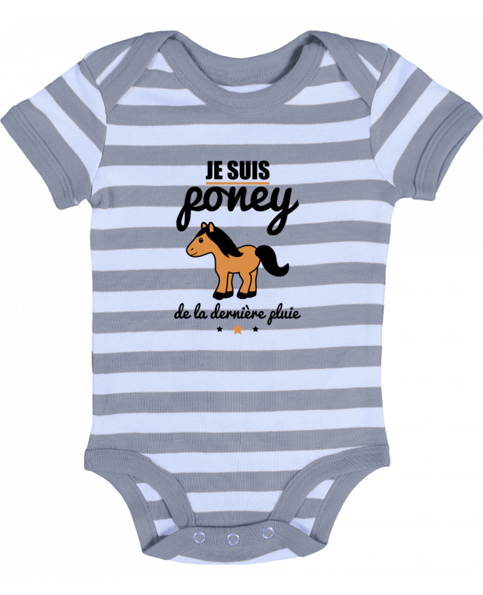 Baby Body striped Je suis poney de la dernière pluie - Benichan