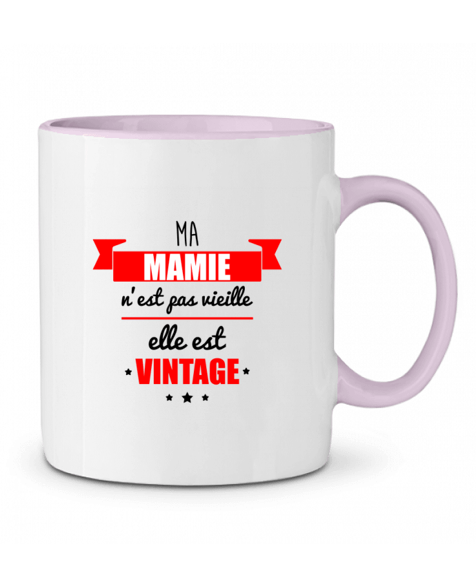 Two-tone Ceramic Mug Ma mamie n'est pas vieille elle est vintage Benichan