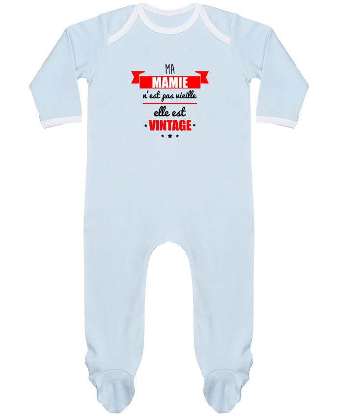 Body Pyjama Bébé Ma mamie n'est pas vieille elle est vintage par Benichan