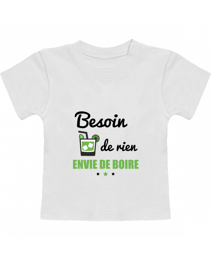 T-shirt bébé Besoin de rien, envie de boire manches courtes du designer Benichan